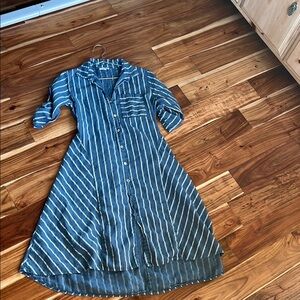 Vanessa Zani Made In Italy High Quality Linen MIDI Dress Size Medium